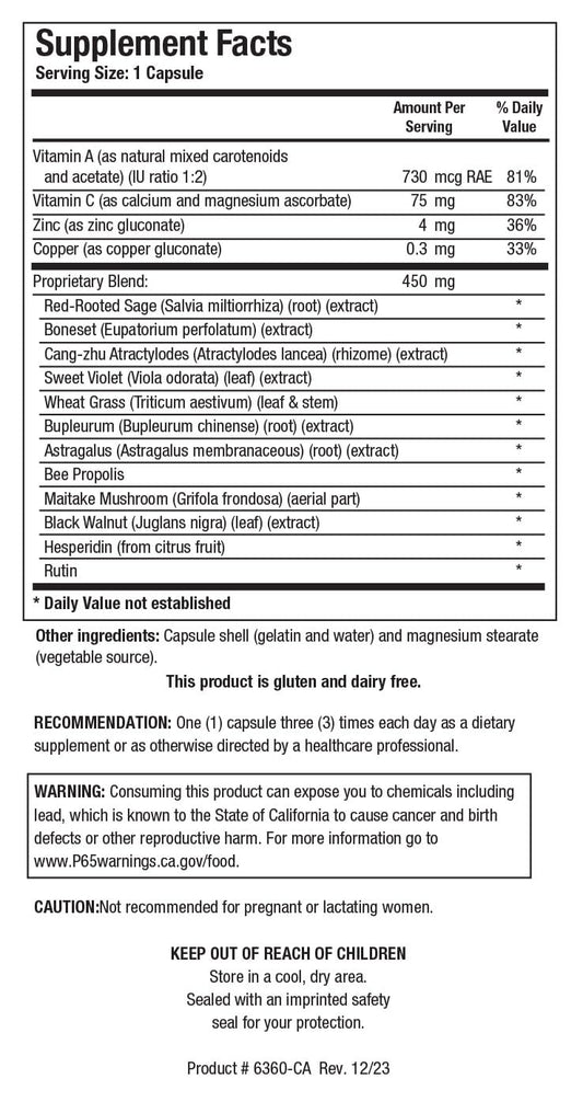 UltraVir-X capsules offer convenient daily immune support.
