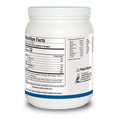 Biotics Research vanilla creme flavor powder, smooth texture for morning shakes.
