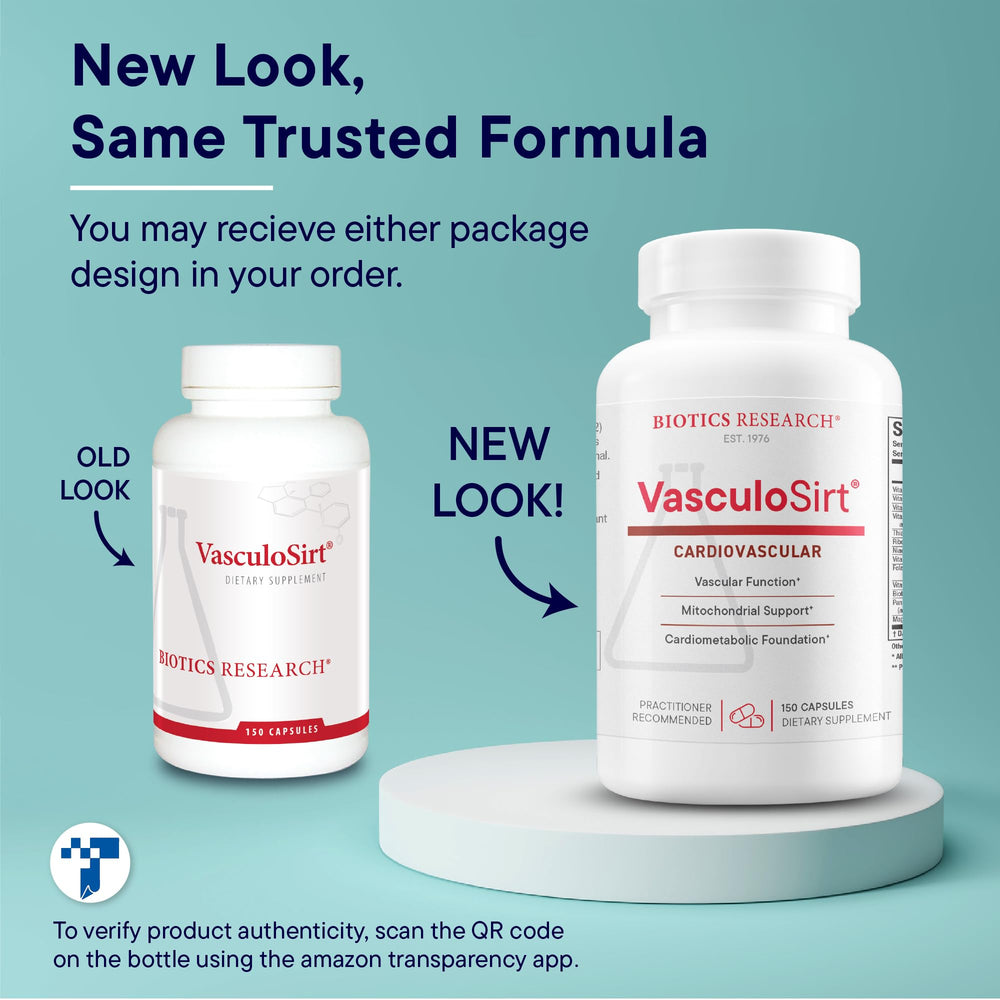 Biotics Research VasculoSirt Ginkgo ingredient overview emphasizes natural cardiovascular components
