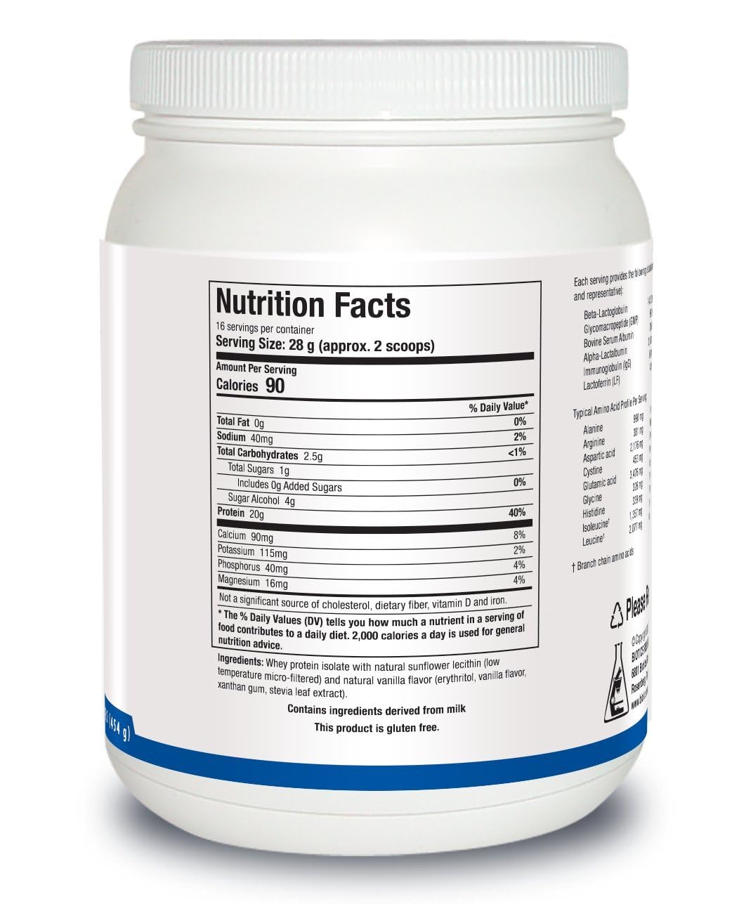 BIOTICS RESEARCH Whey Protein Isolate Vanilla pour demonstrates smooth texture for quick shakes.
