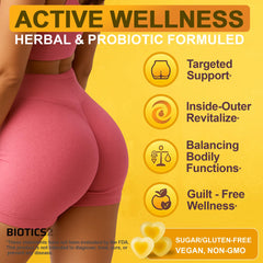 Biotics2 Peach8 BBL gummies texture close-up highlighting 3D gummy technology