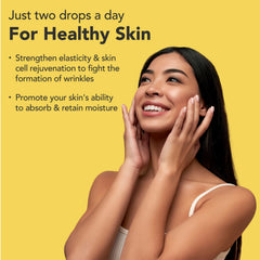 Biotin-Collagen Drops dropper-dispense shows precise dosing for daily hair and nail support.