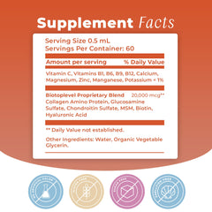 BIOTOPLEVEL bottle label shows ingredients and usage