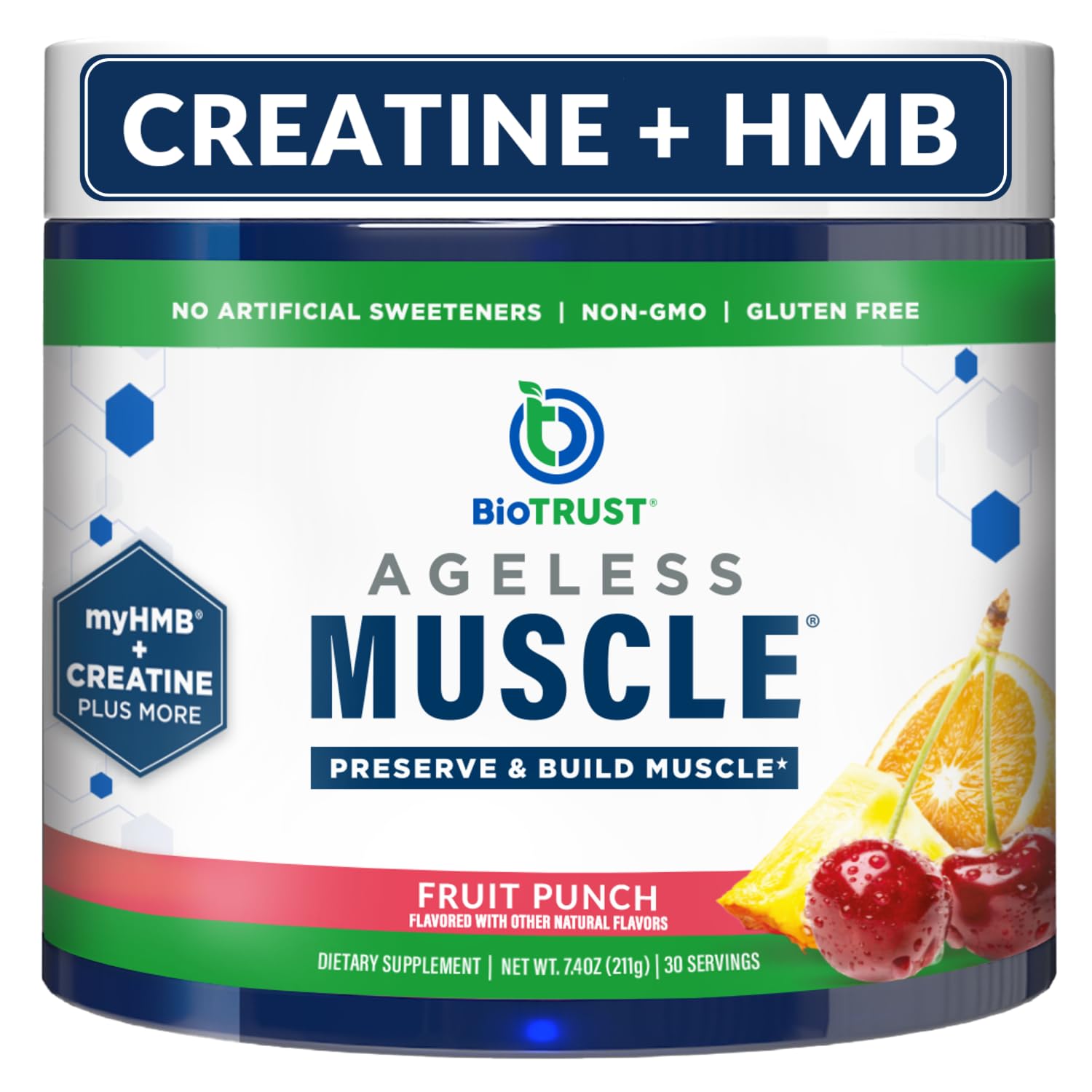 BioTrust Ageless Muscle Bottle ready to mix for daily workouts