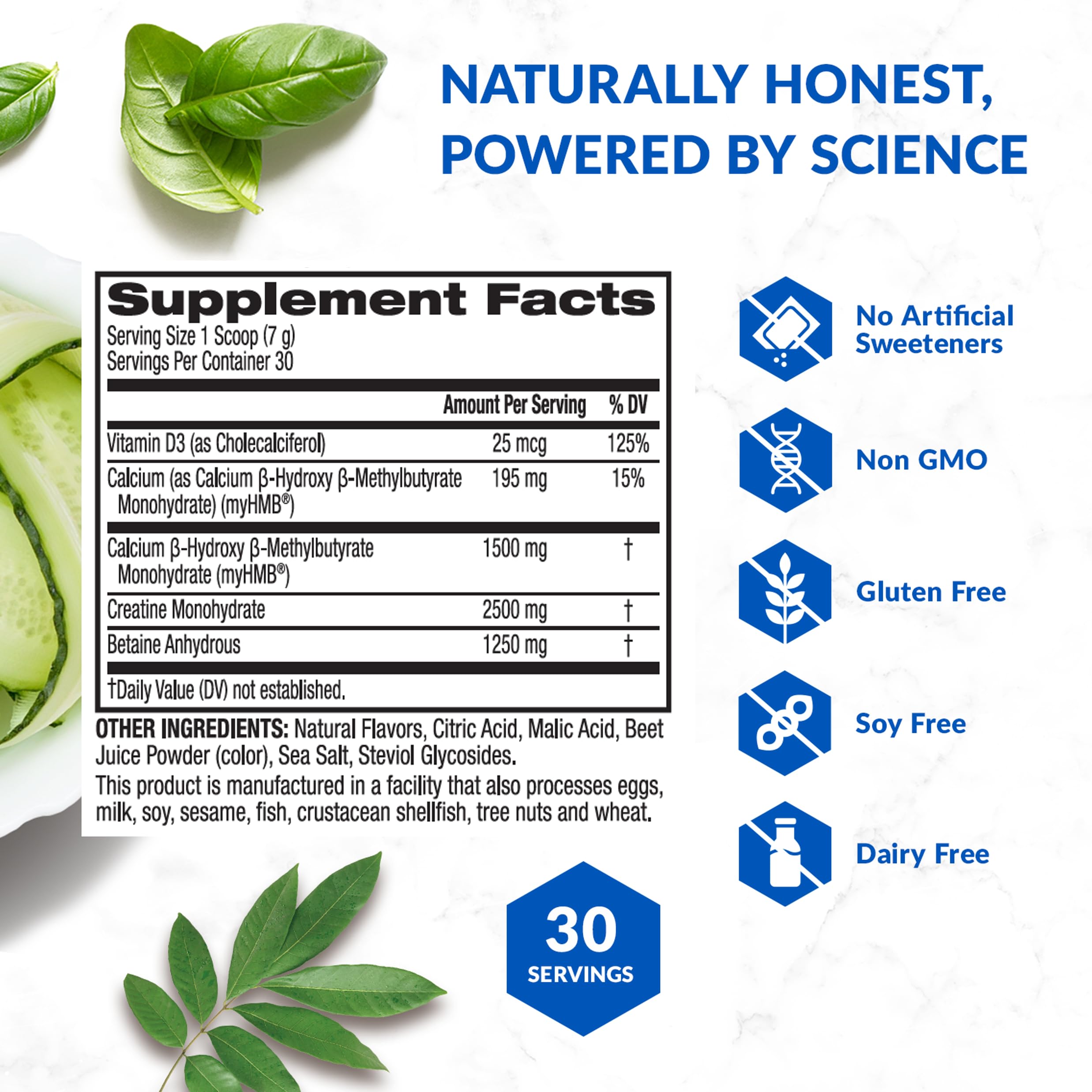 Closeup of BioTrust Ageless Muscle label highlighting ingredients