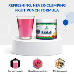 Stir stick beside powder for fast, lump-free preparation
