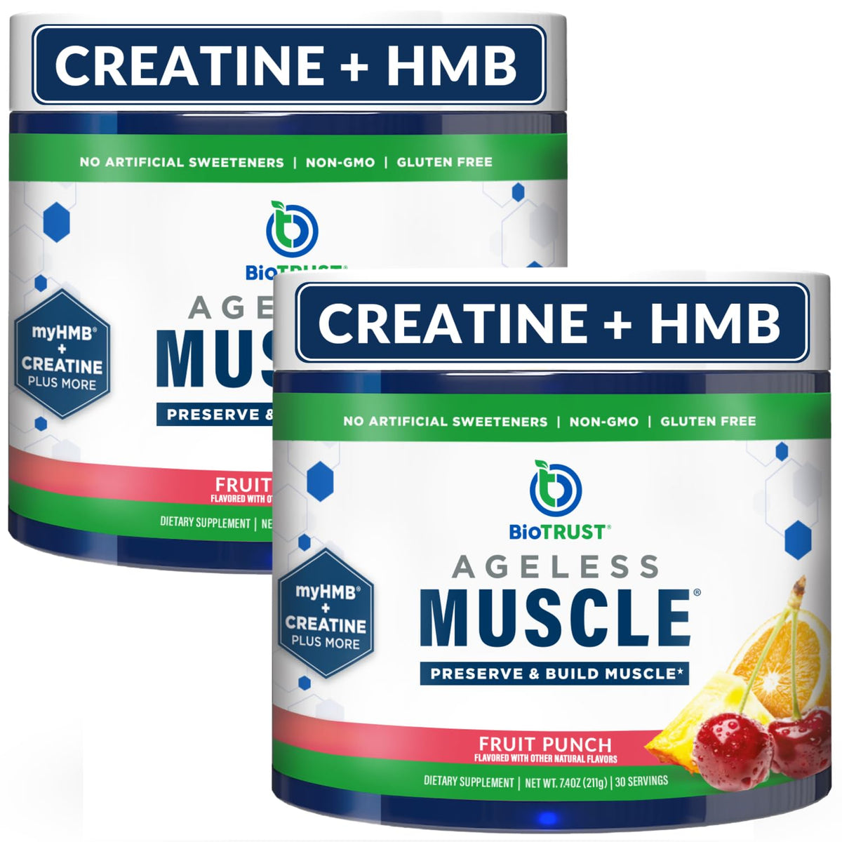 BioTrust Ageless Muscle powder scoop in canister for quick, precise serving