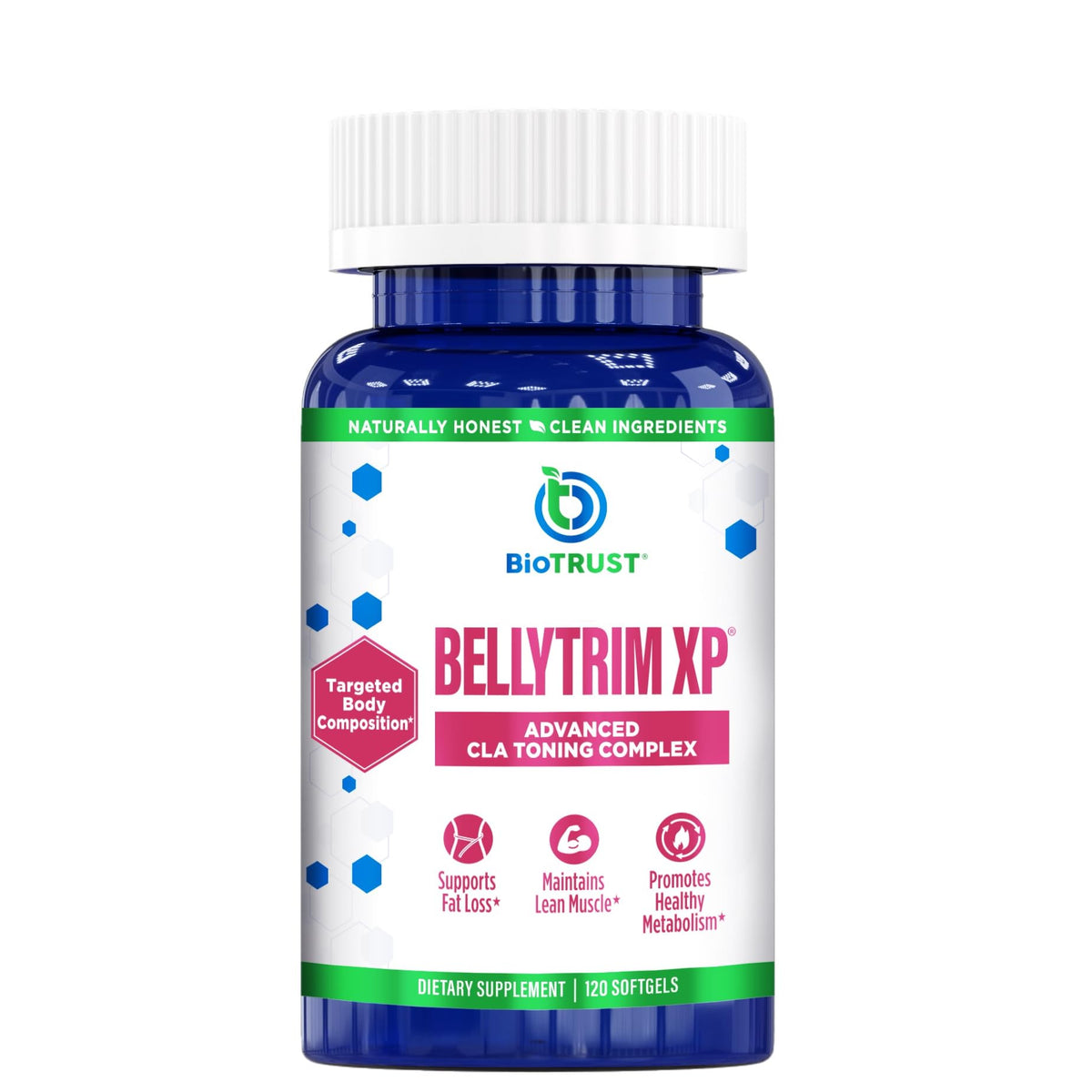 BioTrust BellyTrim XP bottle on shelf supports weight management goals.