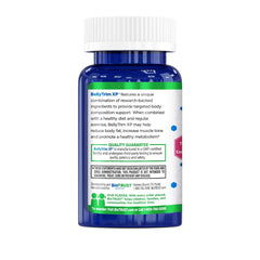 BioTrust BellyTrim XP bottle with glass of water for daily use.