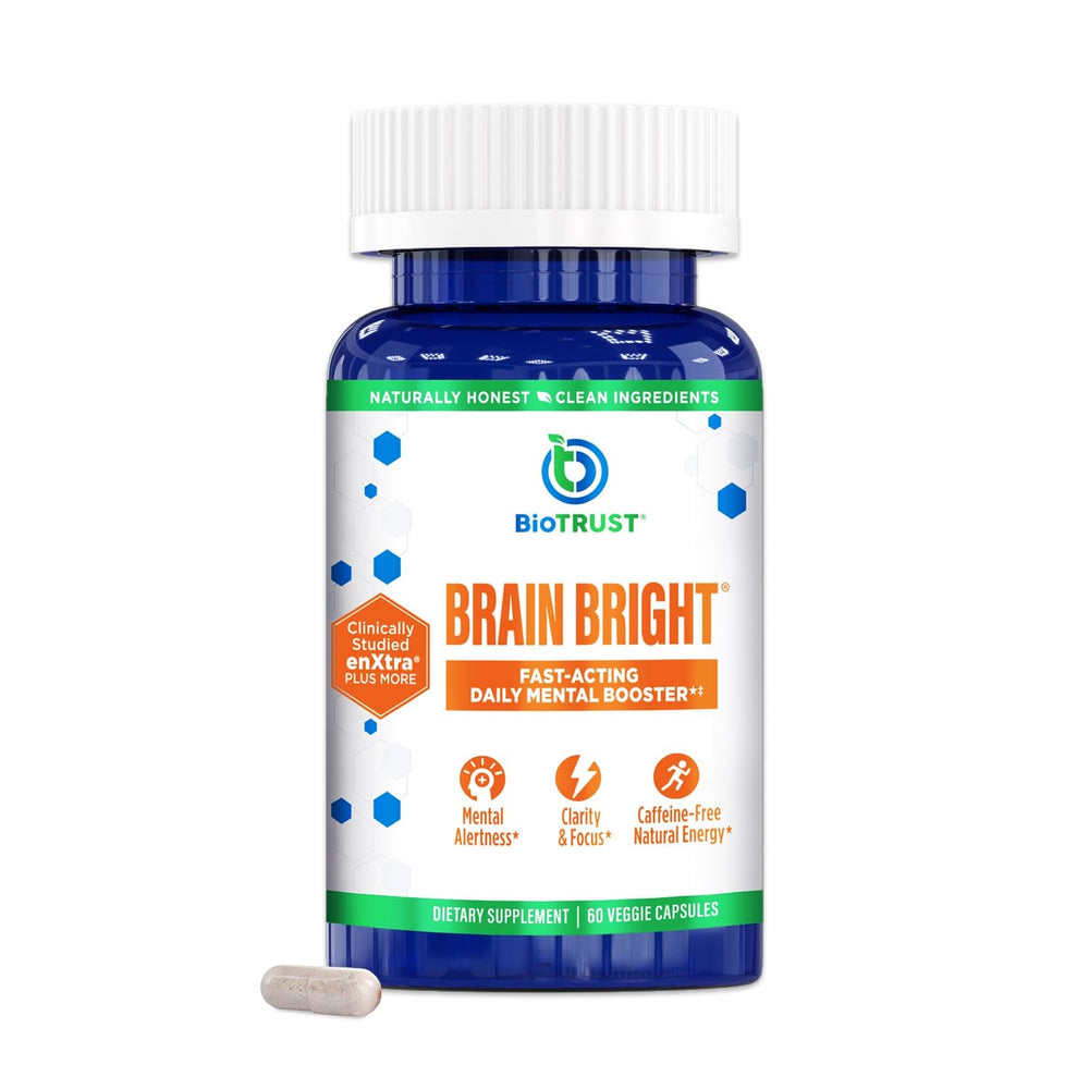 BioTrust Brain Bright bottle pour for quick focus during the day