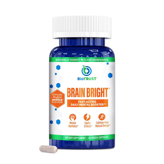 BioTrust Brain Bright bottle pour for quick focus during the day