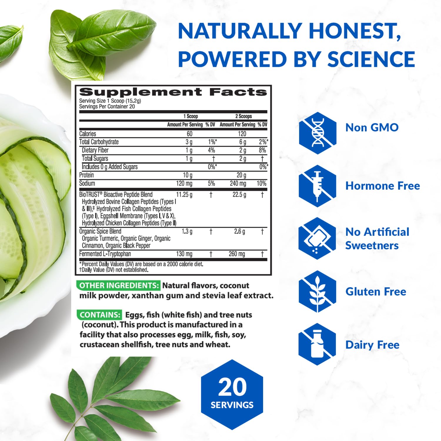 Biotrust Collagen scoop in smoothie for daily protein boost.