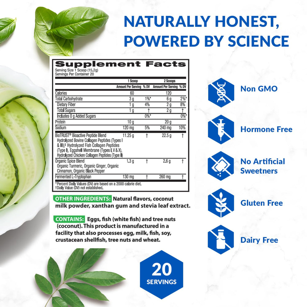 Biotrust Collagen scoop in smoothie for daily protein boost.