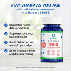 BioTrust Eternal Mind pour display illustrating simple dosing and convenient daily use.