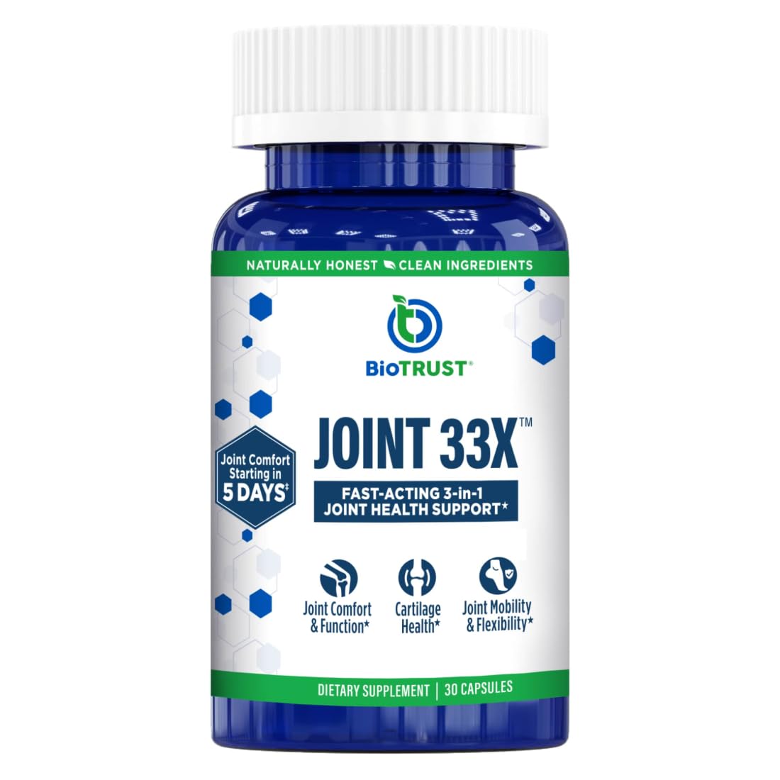 BioTrust Joint 33X bottle shown for daily joint comfort and mobility support
