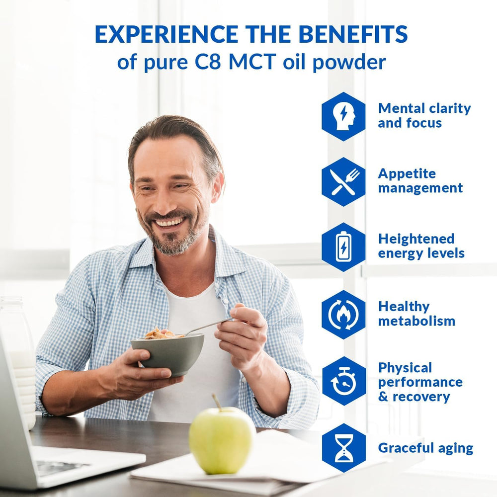 BioTrust Keto Elevate ingredient label close-up highlighting pure C8 MCT