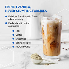 BioTrust Keto Elevate mixed into a smoothie for a vanilla boost.