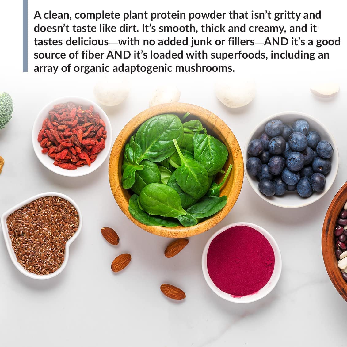 BioTrust Low Carb Plant label close-up emphasizes clean ingredients and transparent testing