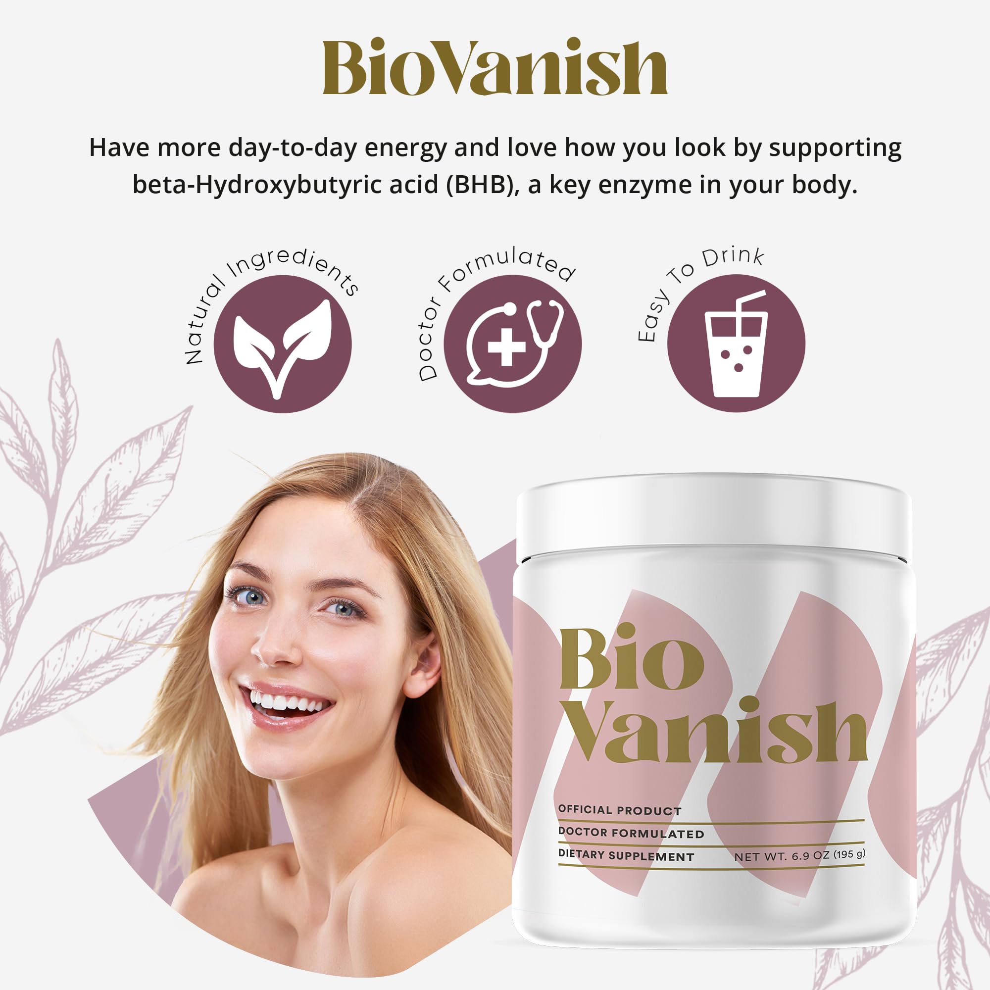 BioVanish Keto Activate mix dissolving in liquid for quick keto friendly hydration