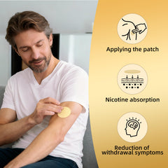 Biovikoting patches being applied on skin shows easy morning application