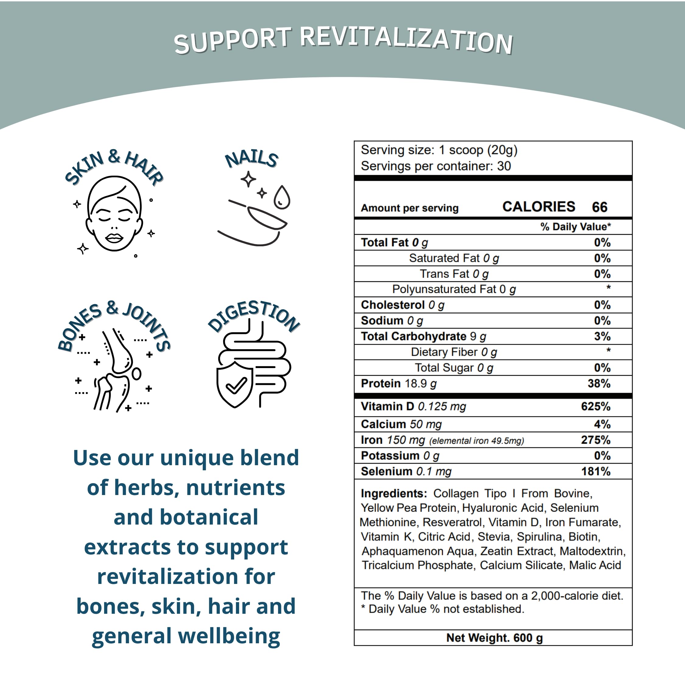 Bioxtron Collagen Peptides Powder added to tea for gentle daily nourishment.