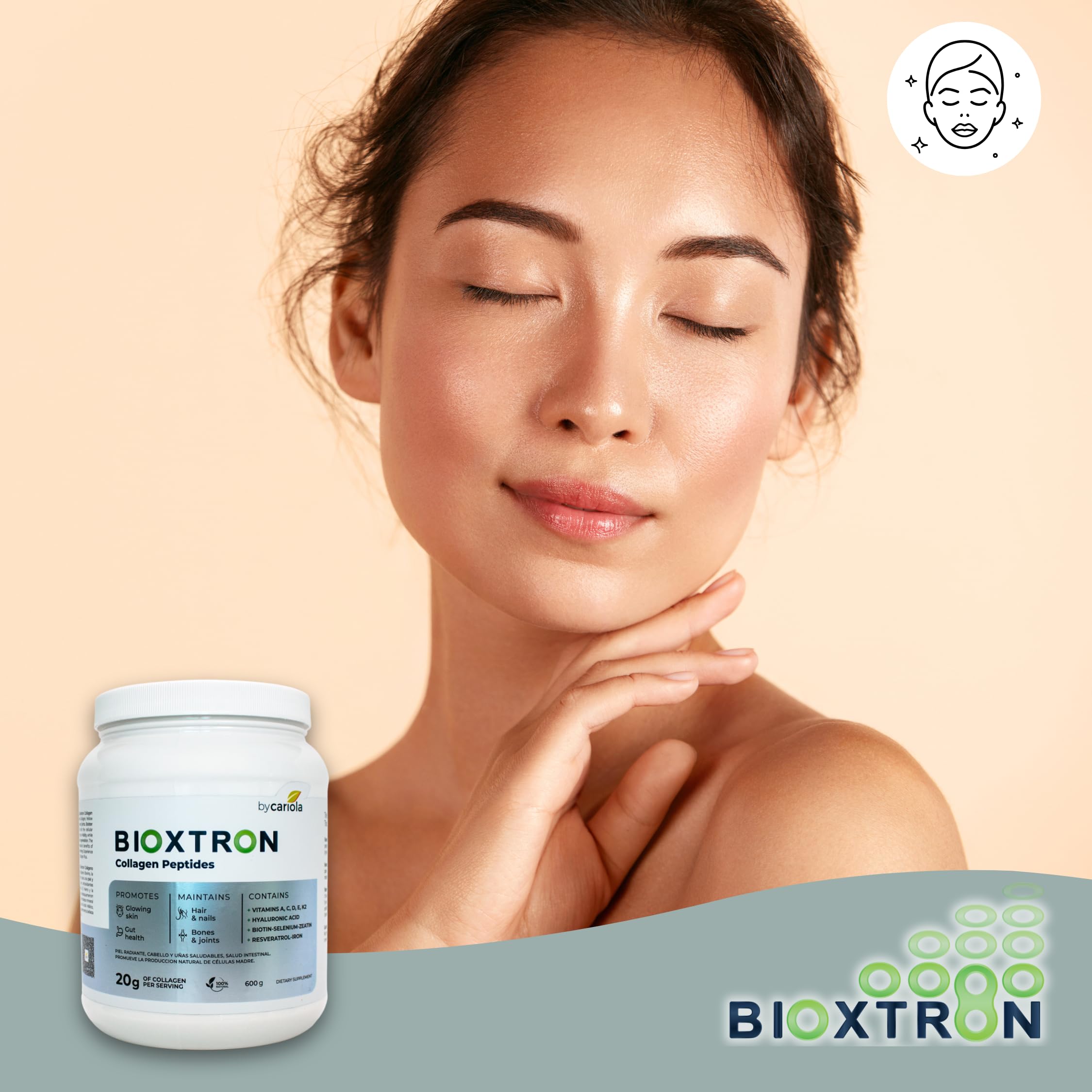Bioxtron Collagen Peptides Powder 600g packaging ready for daily rituals.