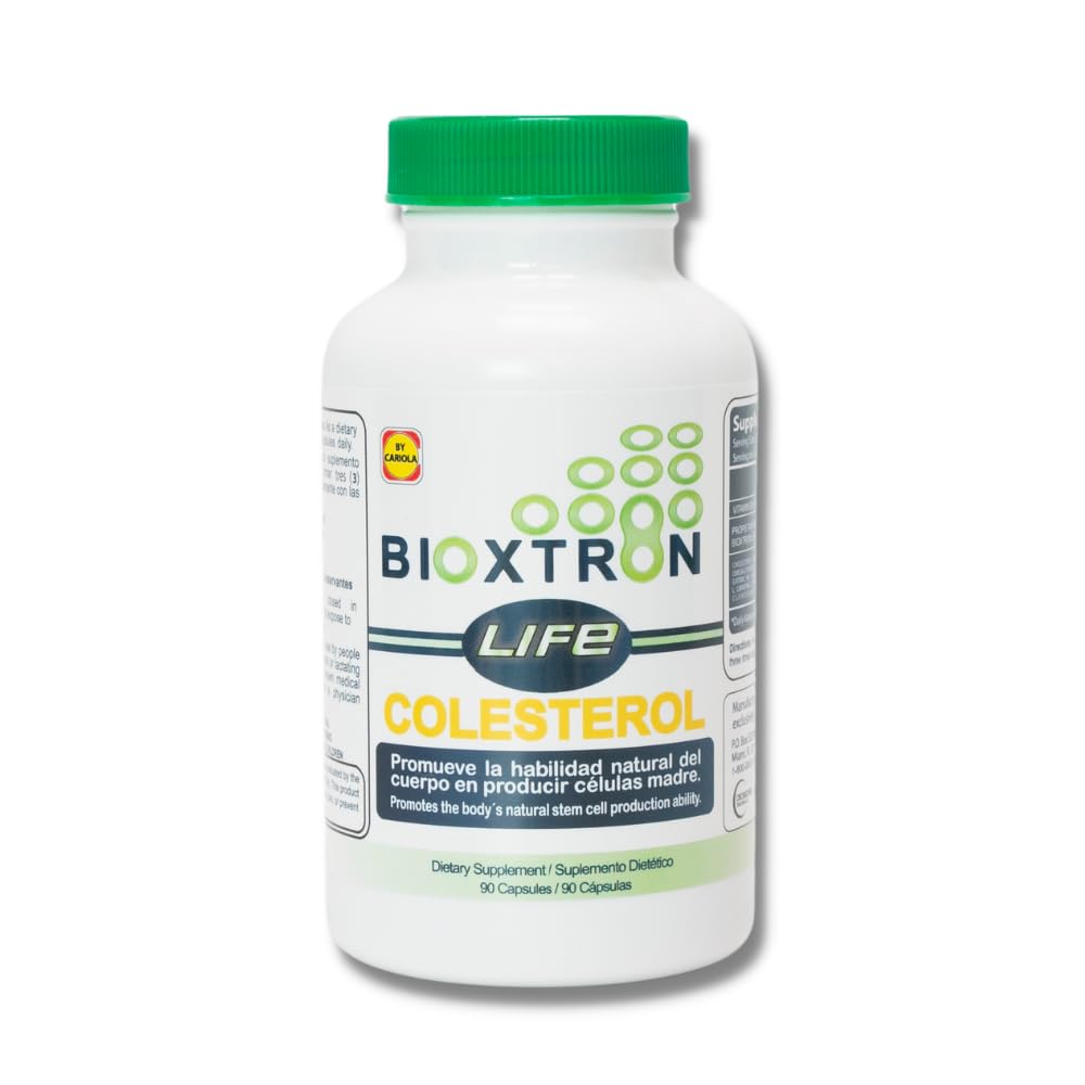 Bioxtron Life bottle showing cholesterol support packaging for daily wellness.