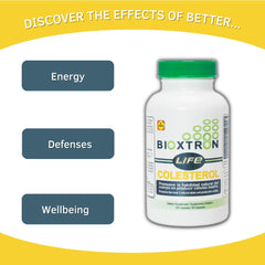 Bioxtron Life label highlights natural ingredients for cholesterol support.