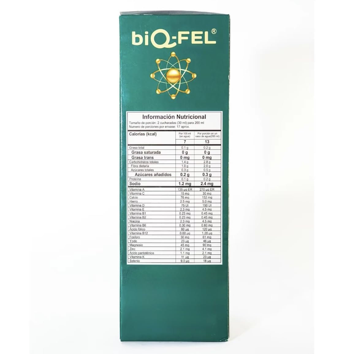 BiQFEL bottle alongside ginseng root for energy support.