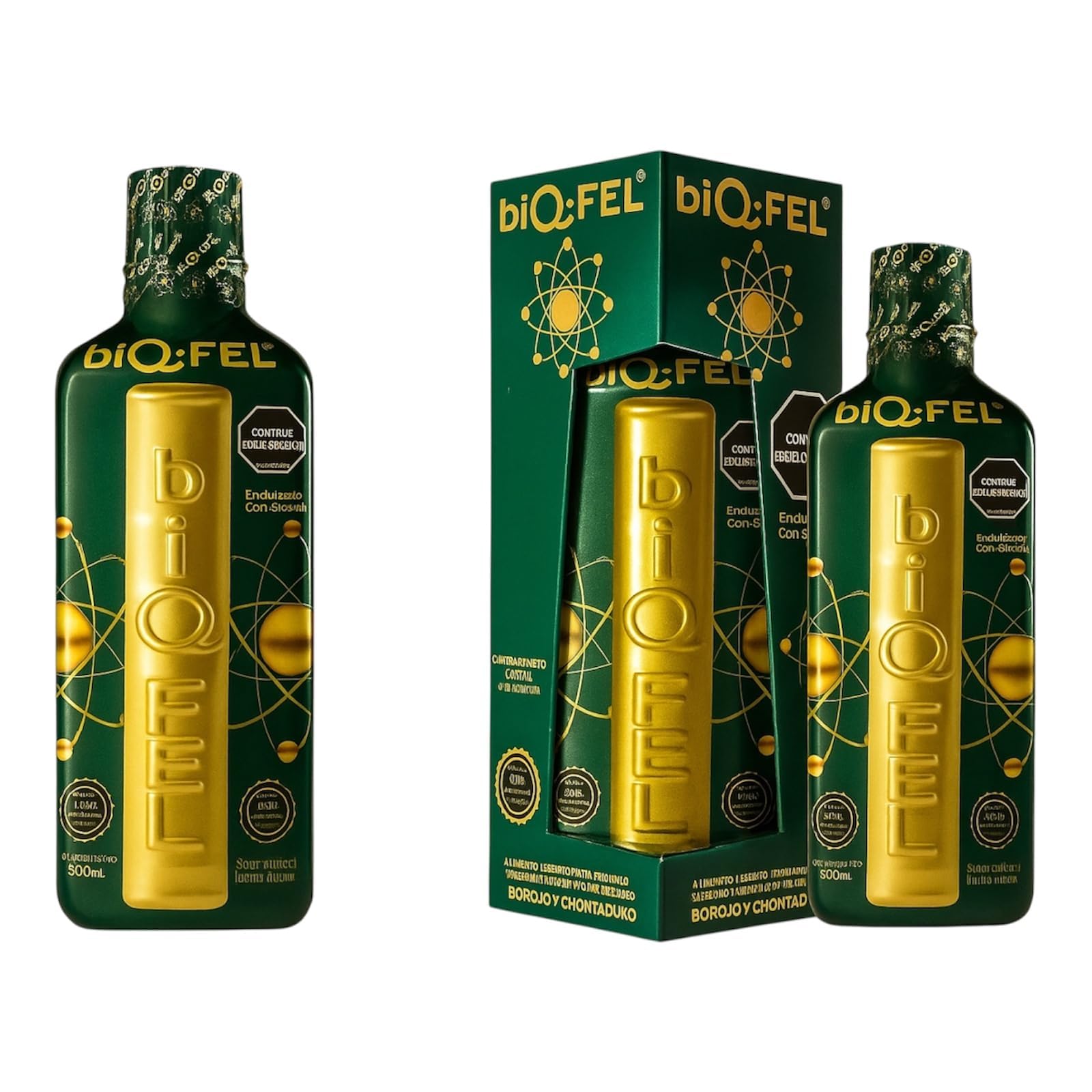 BiQFEL liquid format bottle highlighting easy absorption and convenient daily use.