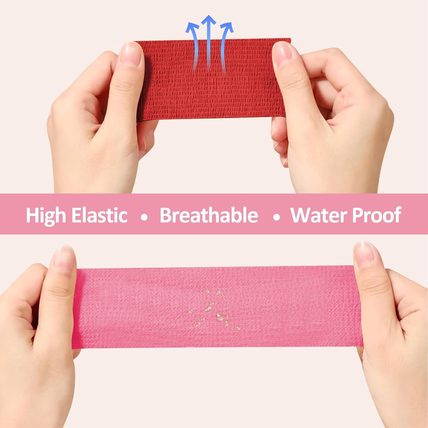 BIRDDIE 1-inch bandage roll close-up, breathable fabric for comfortable wraps