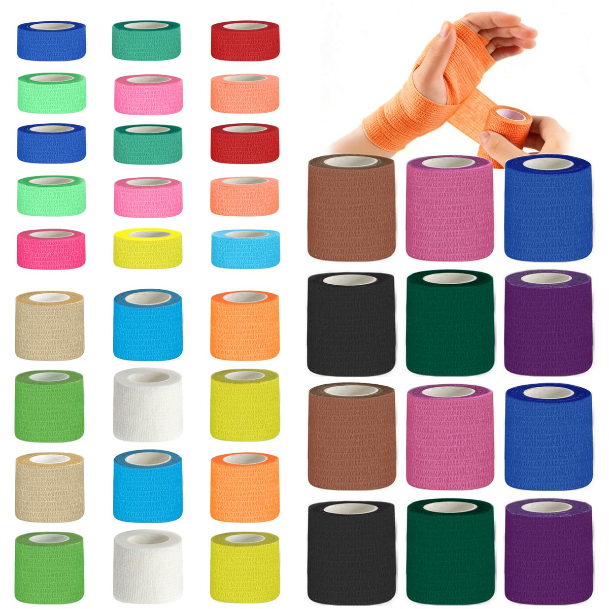 BIRDDIE bandage wrap packaging shows rainbow color options for versatile care