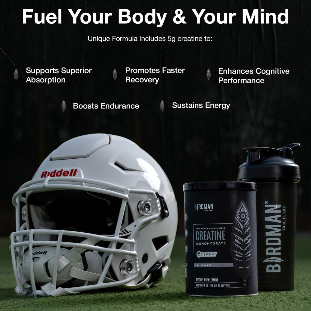 Birdman vegan gluten-free creatine supports dietary needs