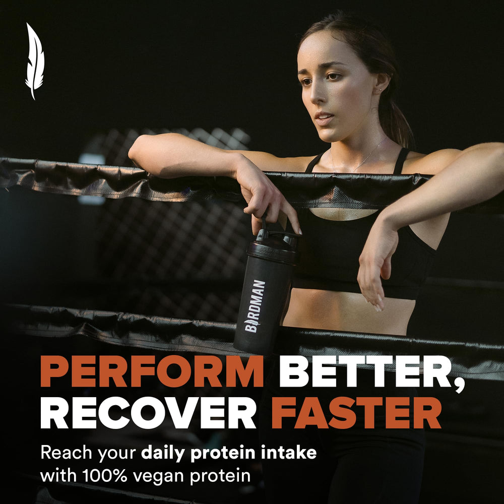 Birdman Falcon Performance shake in a gym bottle for convenient on-the-go fueling.
