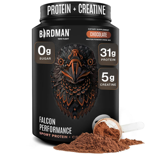 Birdman Falcon Performance tub with protein, creatine, BCAAs for endurance and recovery