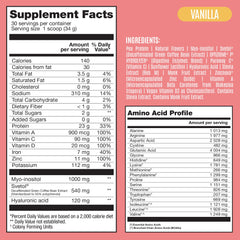 BIRDMAN Fitmingo vanilla protein back view packaging emphasizes low calorie