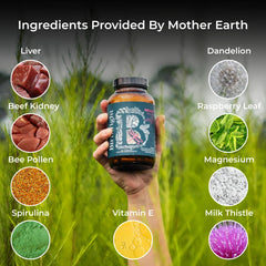 Birthright Revive bottle label highlights vitamin and mineral blend for vitality