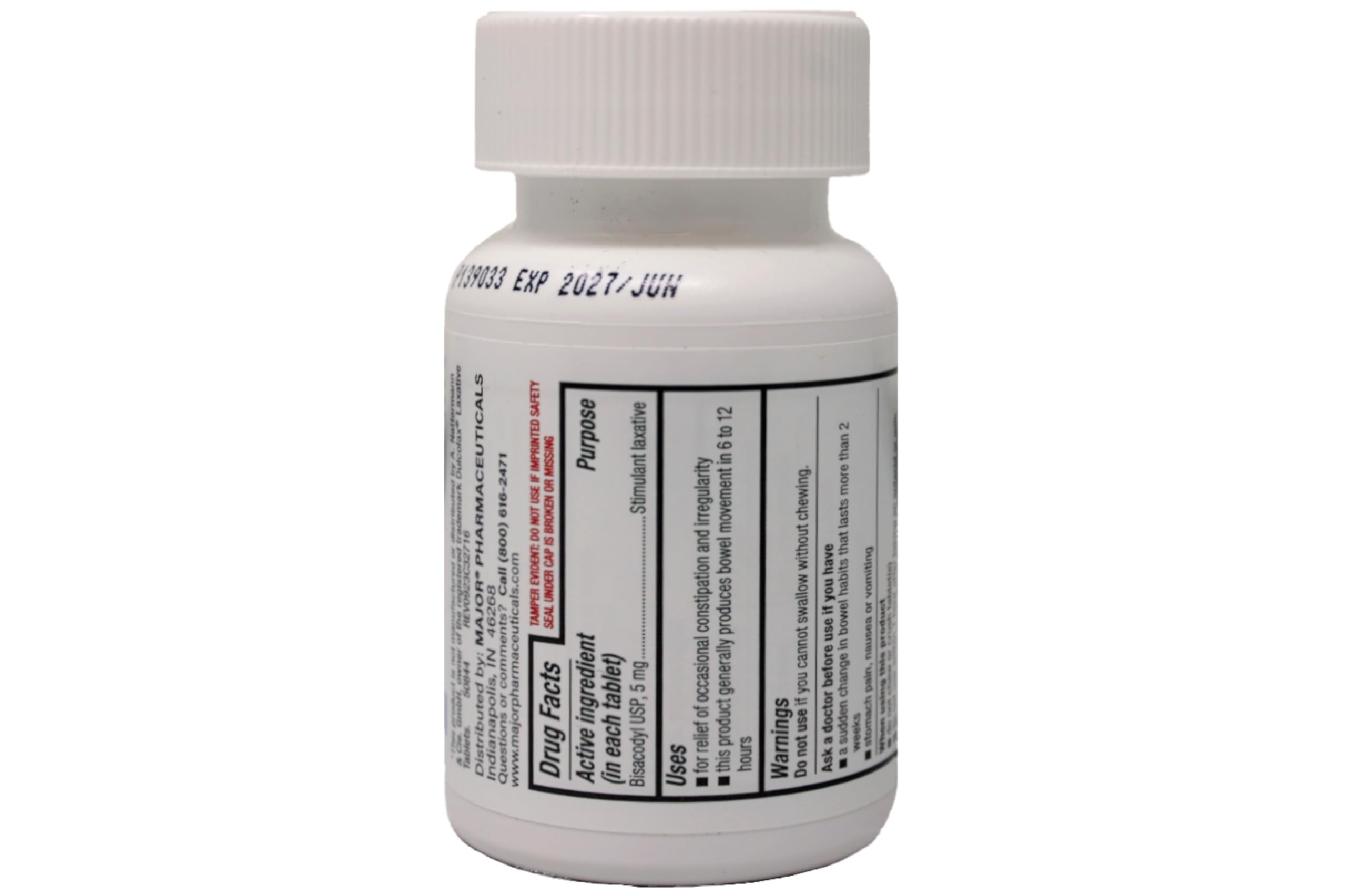 Bisacodyl 5 mg instructions panel for safe use.