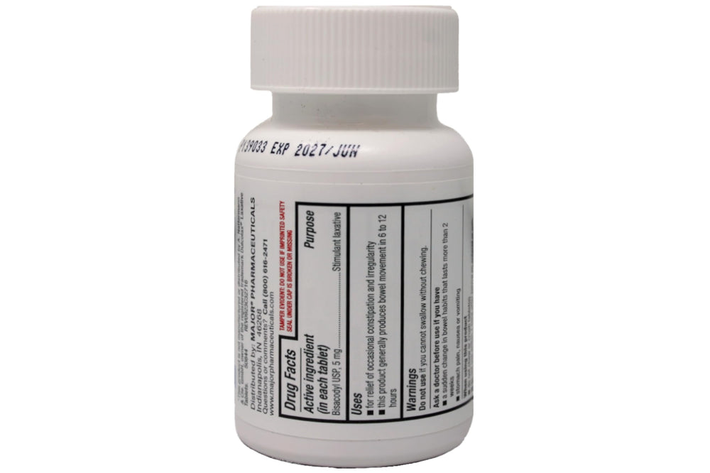 Bisacodyl 5 mg instructions panel for safe use.