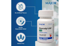 Bisacodyl 5 mg pack3 back view showing dosage directions.