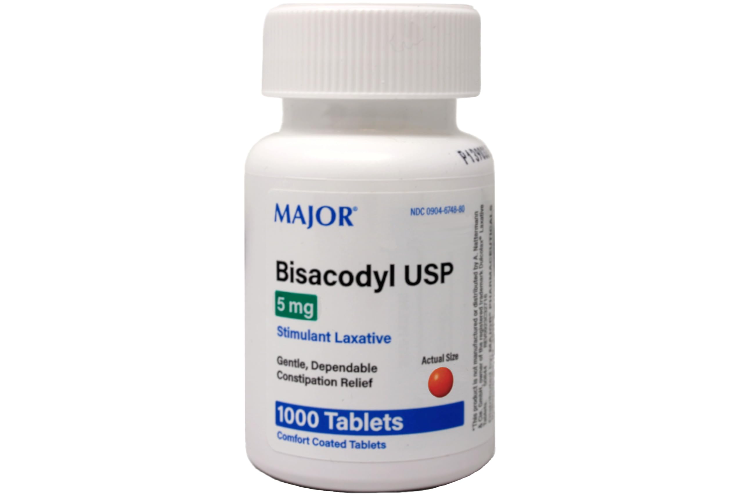 Bisacodyl 5 mg pack3 side view showing dosing options for adults.
