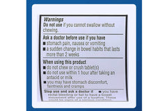 Bisacodyl 5 mg usage chart illustrating dosing guidance.