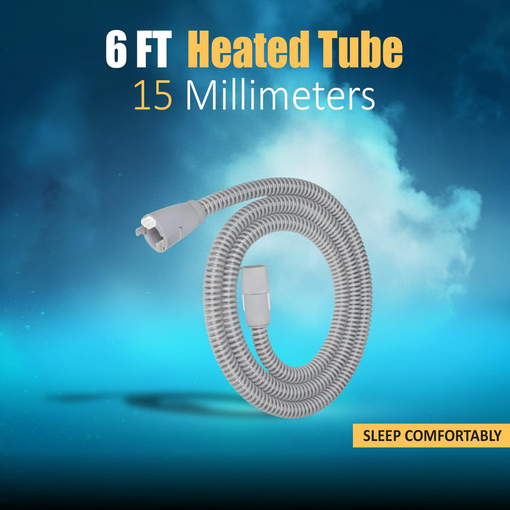 Bistras heated tube showing strain-relief cuffs for easy detachment.