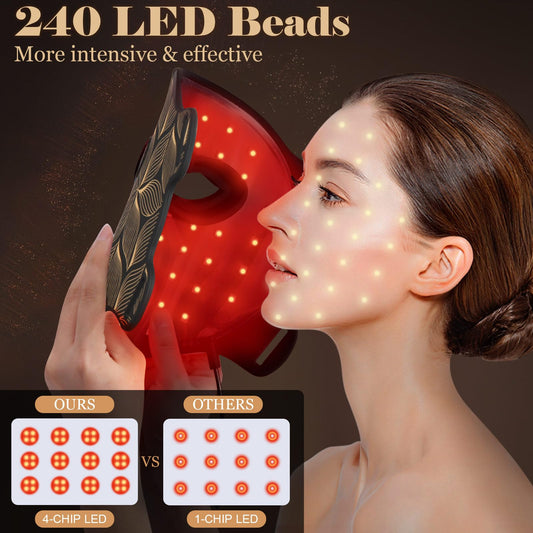 biuufish LED mask with 7 colors selector for customized light therapy