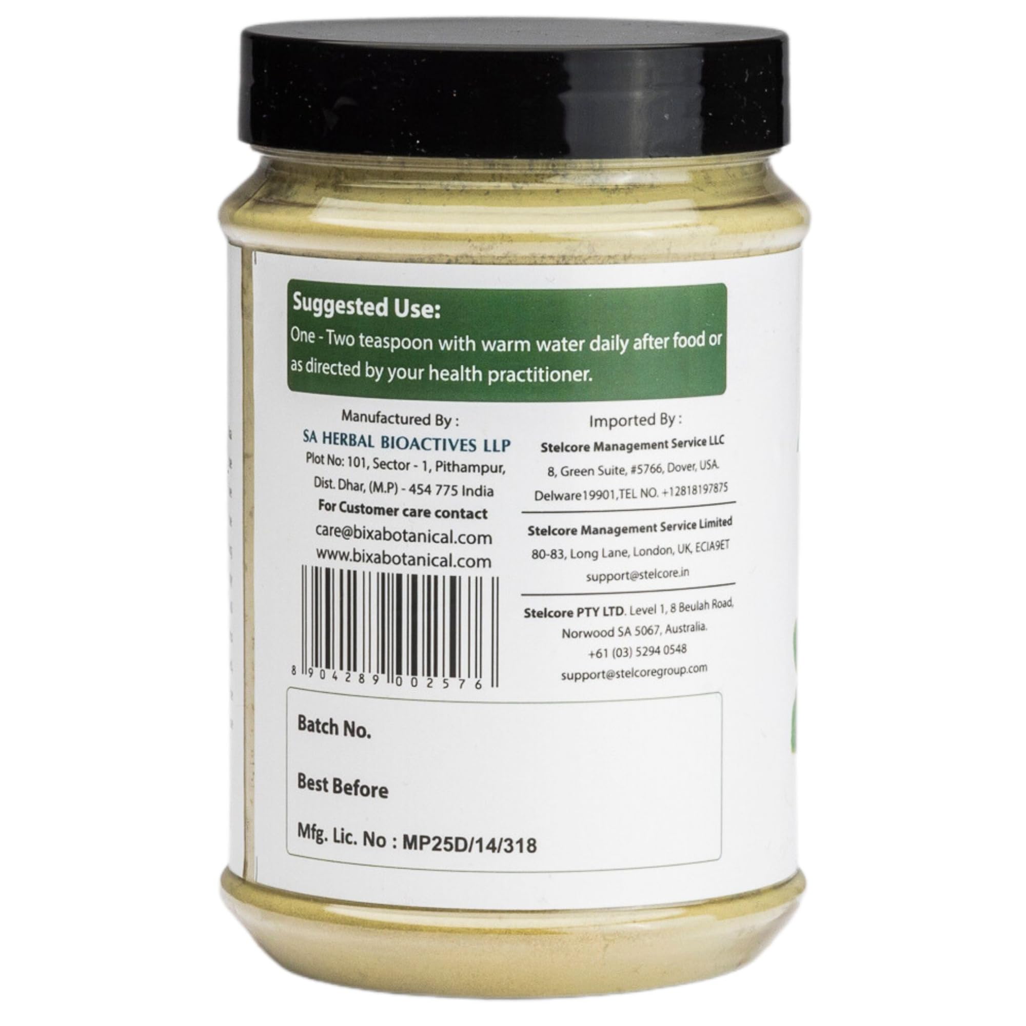 bixa BOTANICAL Alfalfa Powder scoop for easy measuring