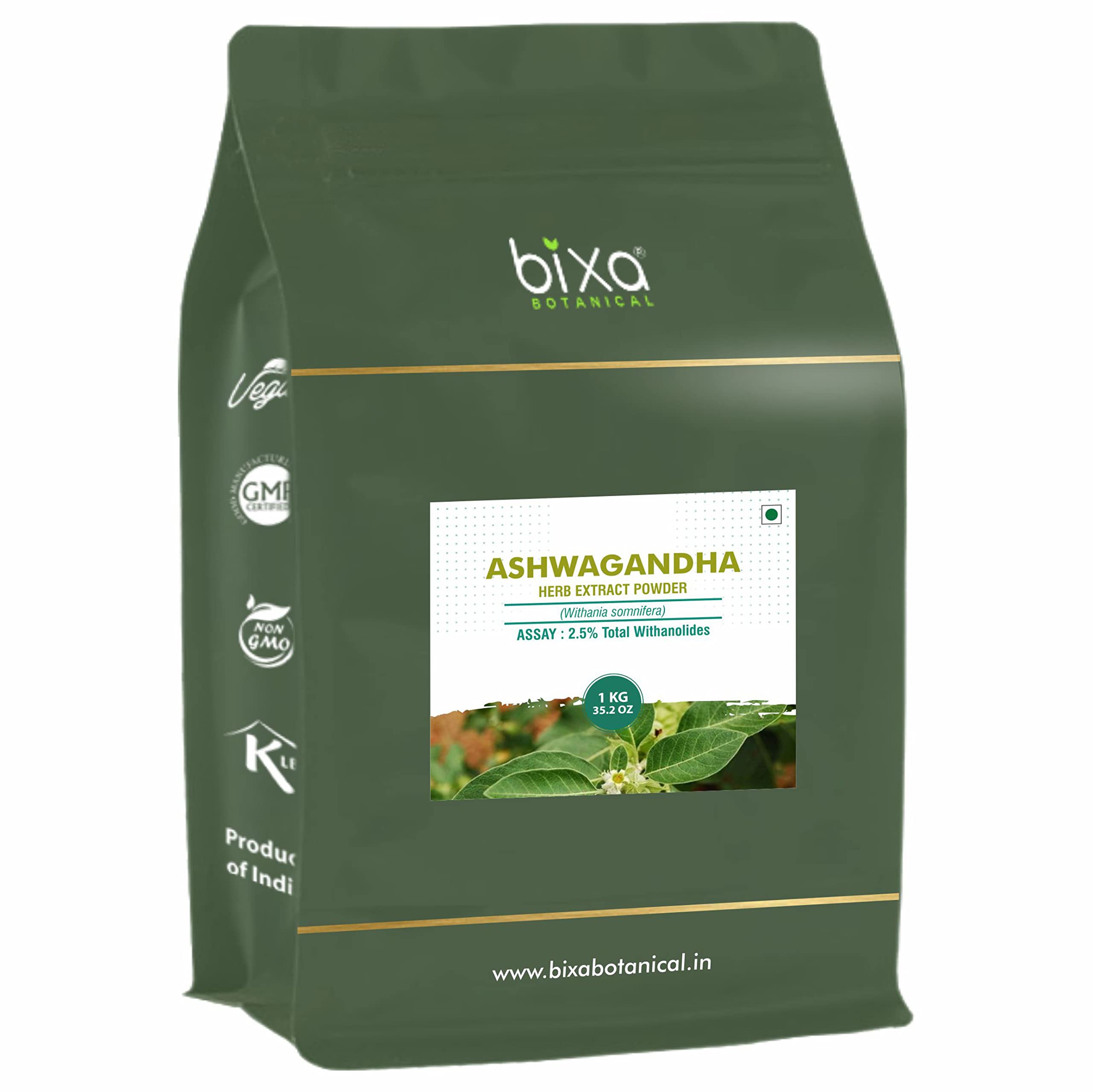 Bixa Botanical Ashwagandha dry extract powder for daily energy support.