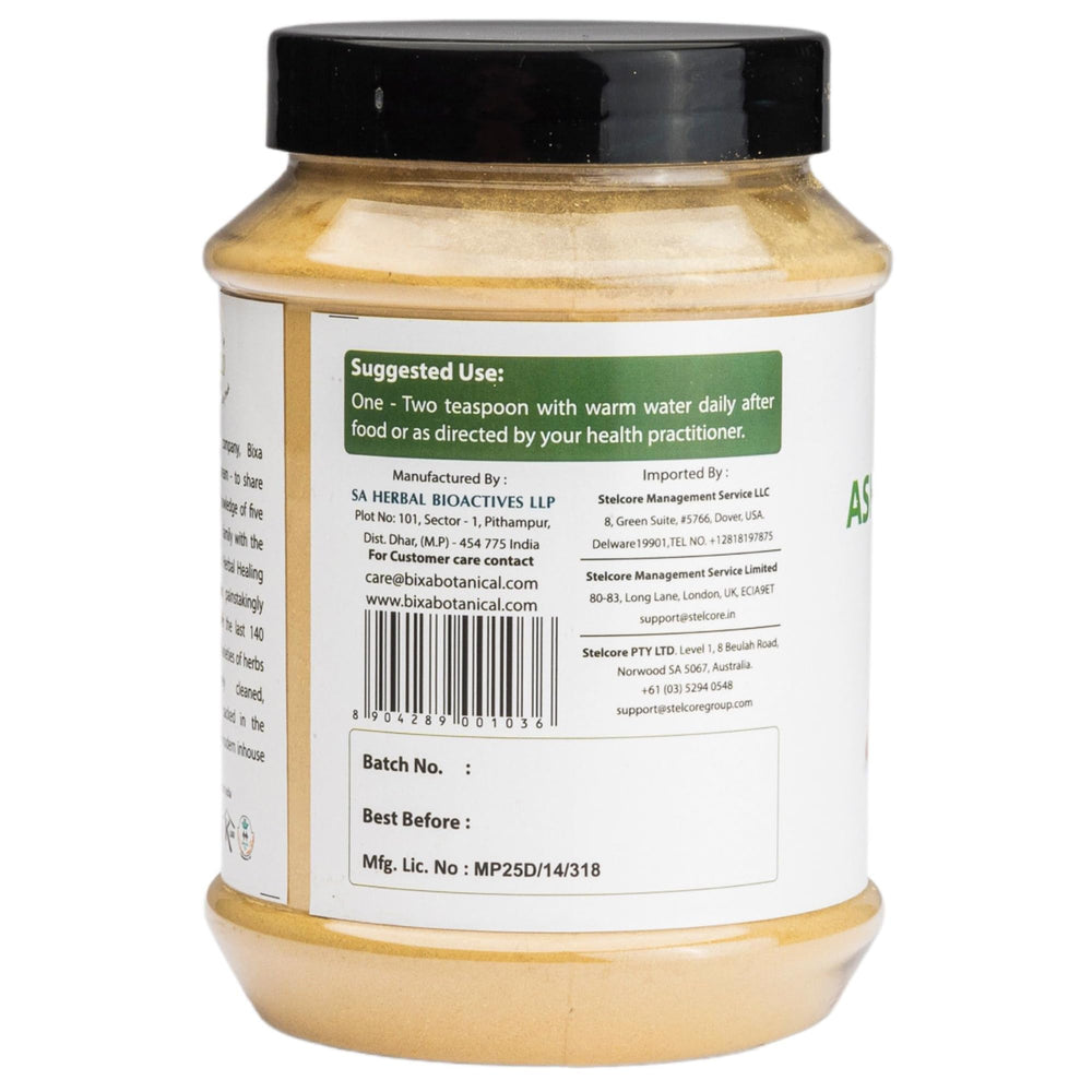 bixa BOTANICAL Ashwagandha powder dispense pour for smoothies and hot drinks