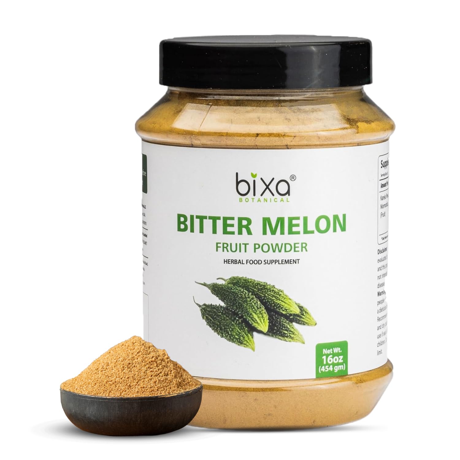 bixa botanical bitter melon powder in a 1lb package ready for pantry use.