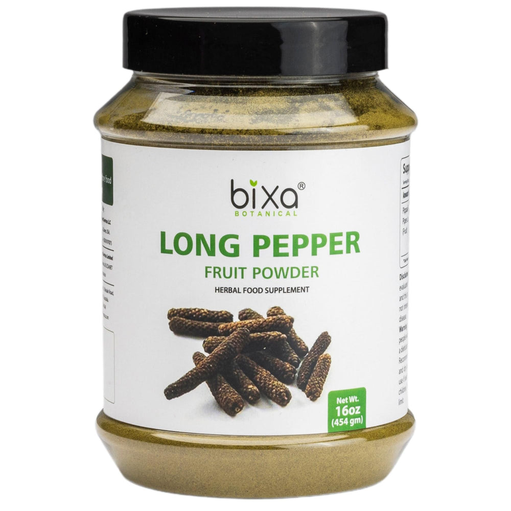 Bixa Botanical Long Pepper Powder packaging—a premium spice for versatile cooking.