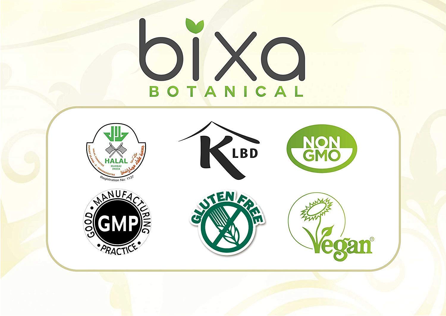 bixa BOTANICAL Papaya Leaf Powder label detail emphasizes Ayurvedic heritage and daily rituals.